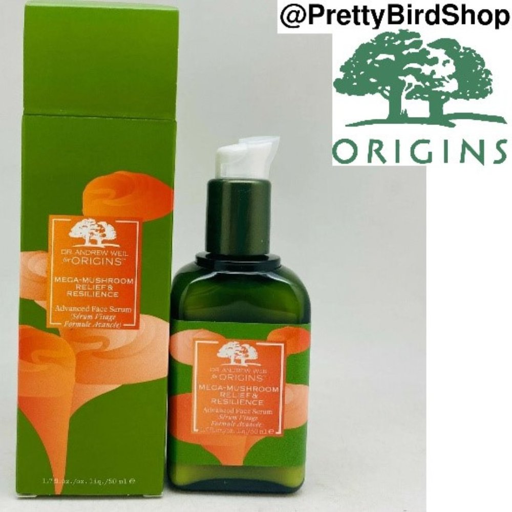 ORIGINS Serum Mega-Mushroom Relief NIB full size 1.7 oz Last one!